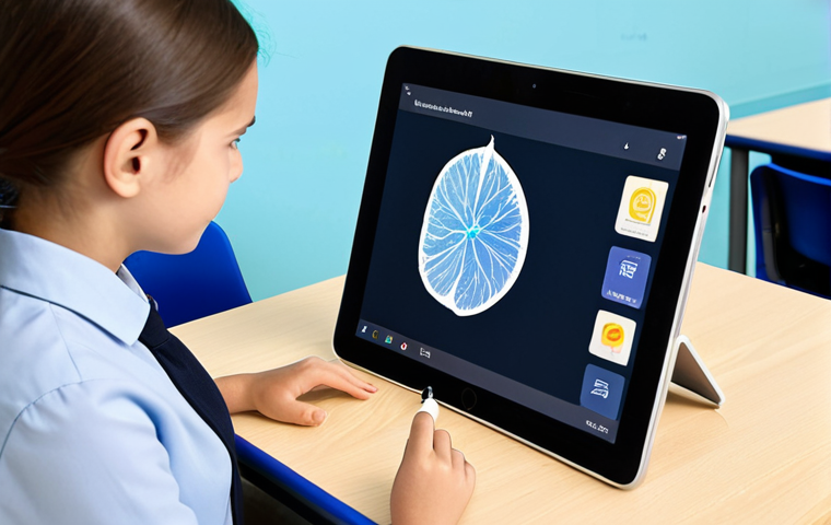 A professional female teacher in a modest professional dress calmly guides a focused young student, fully clothed, as the student interacts with an AI-powered personalized learning platform on a tablet. The student's screen displays adaptive learning content and personalized progress. The scene is set in a bright, modern classroom with natural light. The overall atmosphere is one of productive learning and attentive guidance. safe for work, appropriate content, fully clothed, professional, perfect anatomy, correct proportions, natural pose, well-formed hands, proper finger count, natural body proportions, professional photography, high quality, professional dress, appropriate attire.