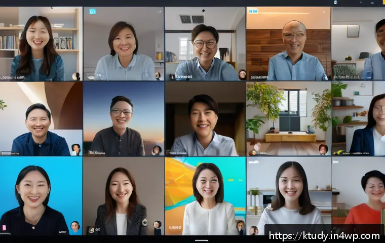 효과적인 온라인 토론 활성화 방안 - A vibrant online discussion scene showing diverse participants engaged in a virtual meeting, each in...